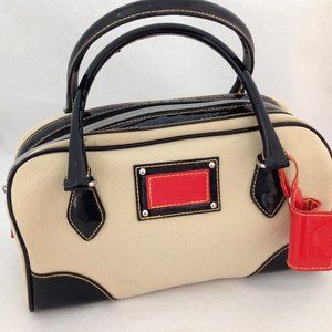 Vintage Purse Satchel Designer Victoria's Secret Bag Logo Canvas Body